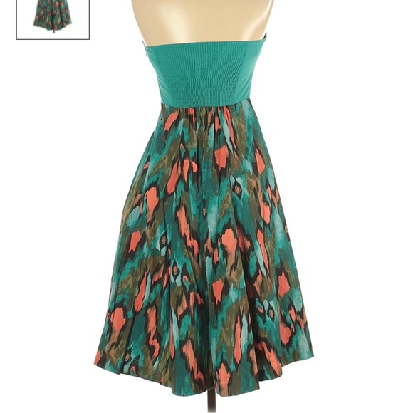 Anthro Girls From Savoy Printed Ikat Midi Dress - Picture 3 of 9